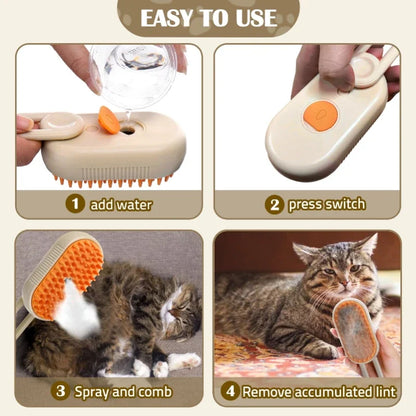 Premium 3-in-1 Cat Grooming & Relaxation System